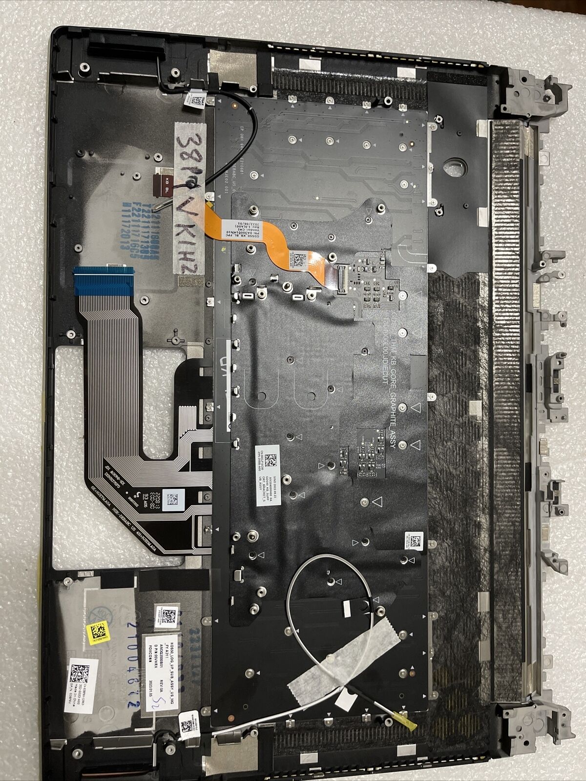 New Oem Dell Alienware X15 R1 R2 Palmrest US English Keyboard  386PV 5VHRX K1 H2