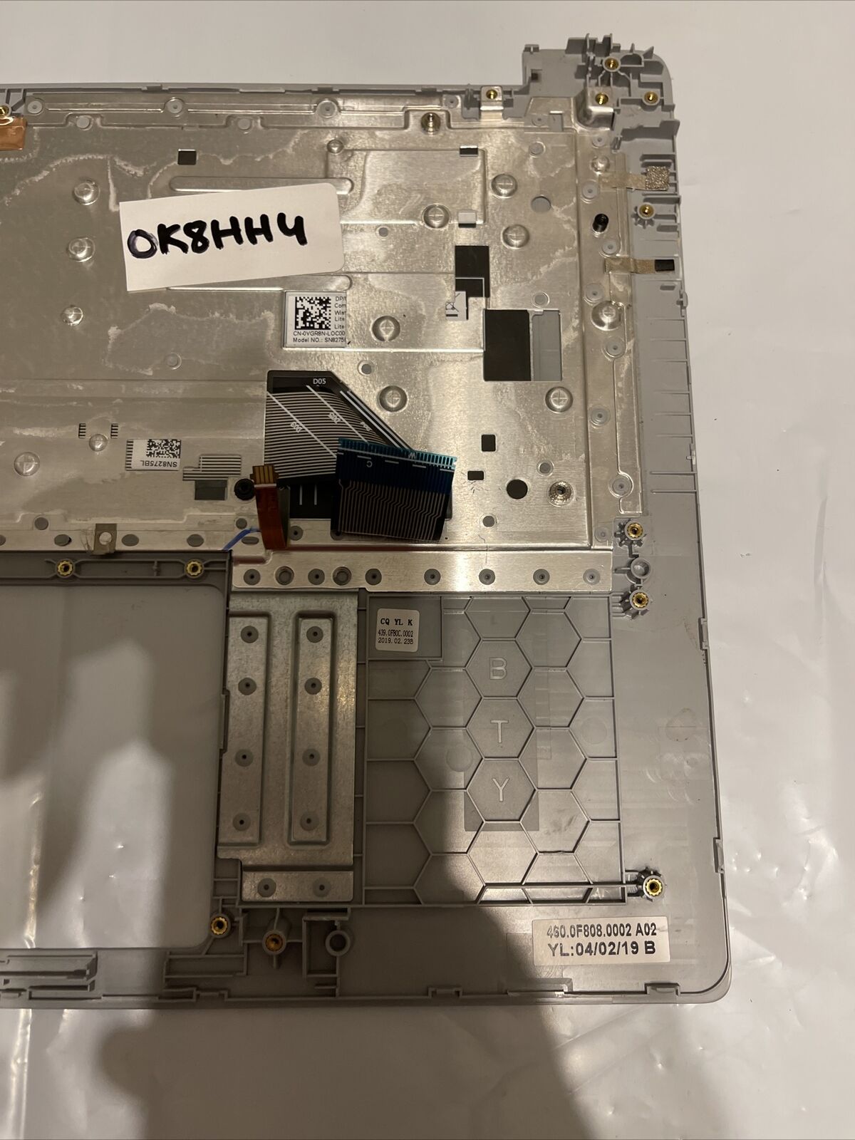 Genuine Dell Inspiron 15 5580 LCD Palmrest US/EN Backlit Keyboard K8HH4 P3