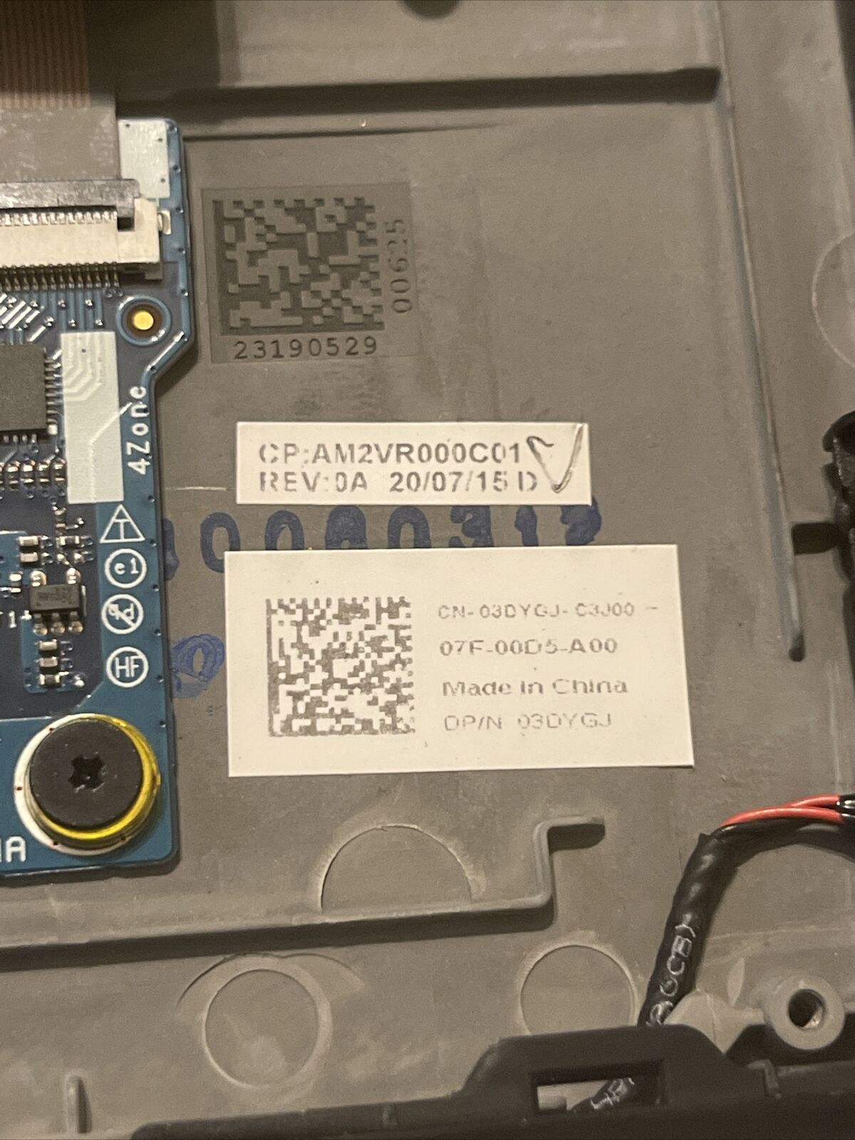 Dell Palmrest Keyboard Alienware15 M15 R3 Speakers/ extras 3DYGJ 03DYGJ H1 P7 T1