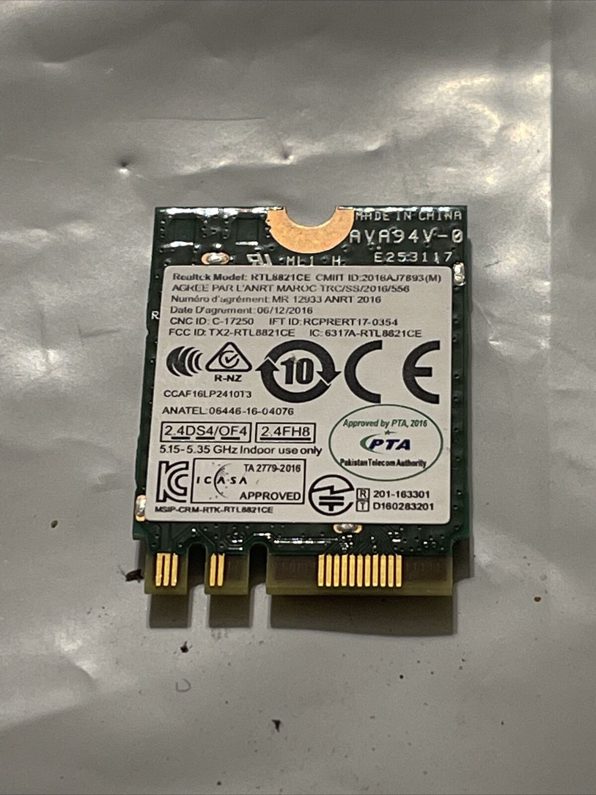 Lenovo  Wireless WiFi Wlan Bluetooth Card  SW10K97462  1AX710 01AX710 ata