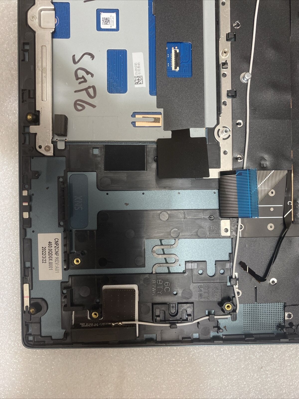 Dell Inspiron 16 7620 2-in-1 Palmrest  Keyboard Touchpad  0HH9P4 SG p6 Dented