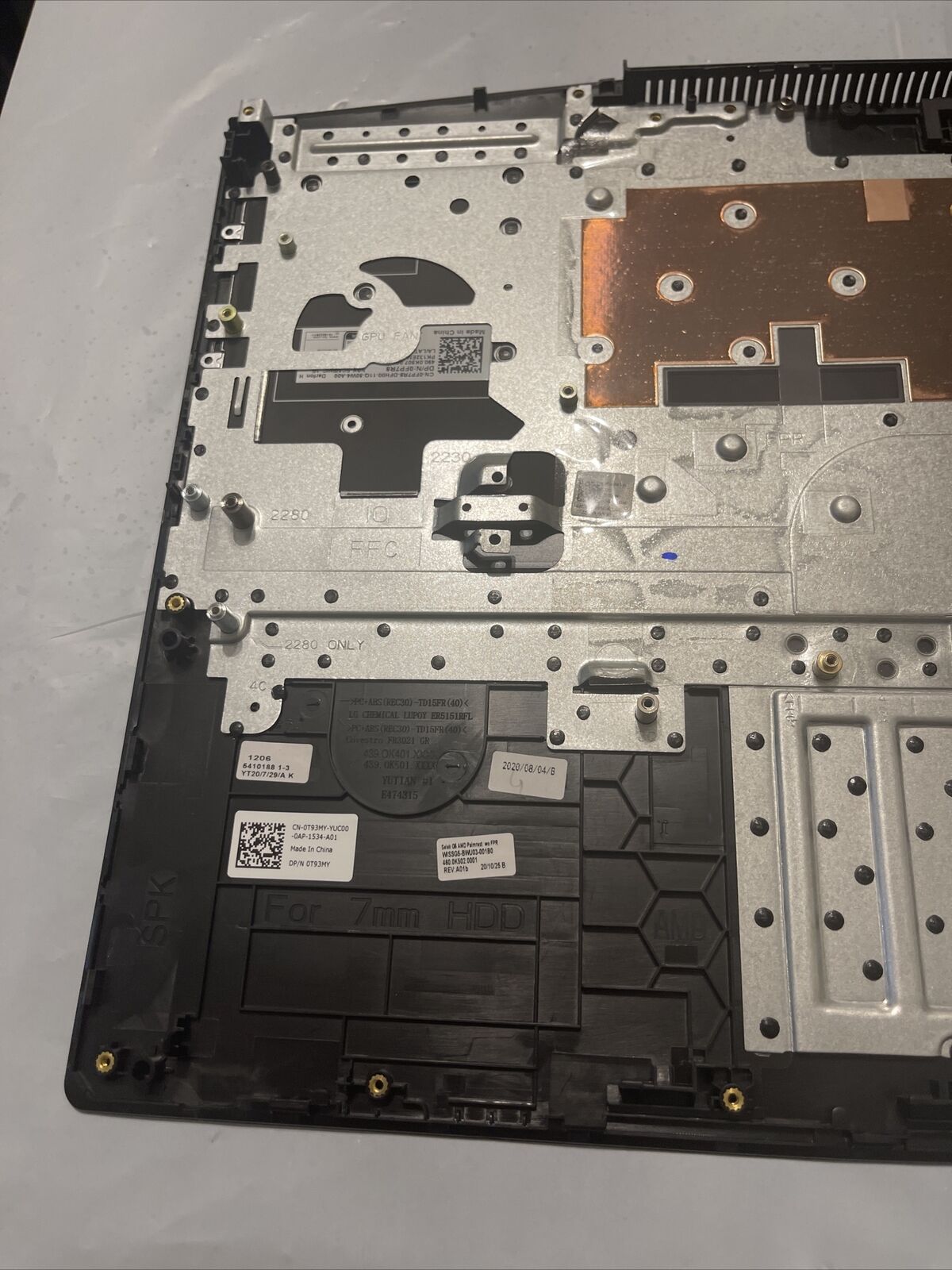 Oem Dell G5 SE 5505 LCD Palmrest spanish Keyboard Assembly T93MY 0T93MY P7