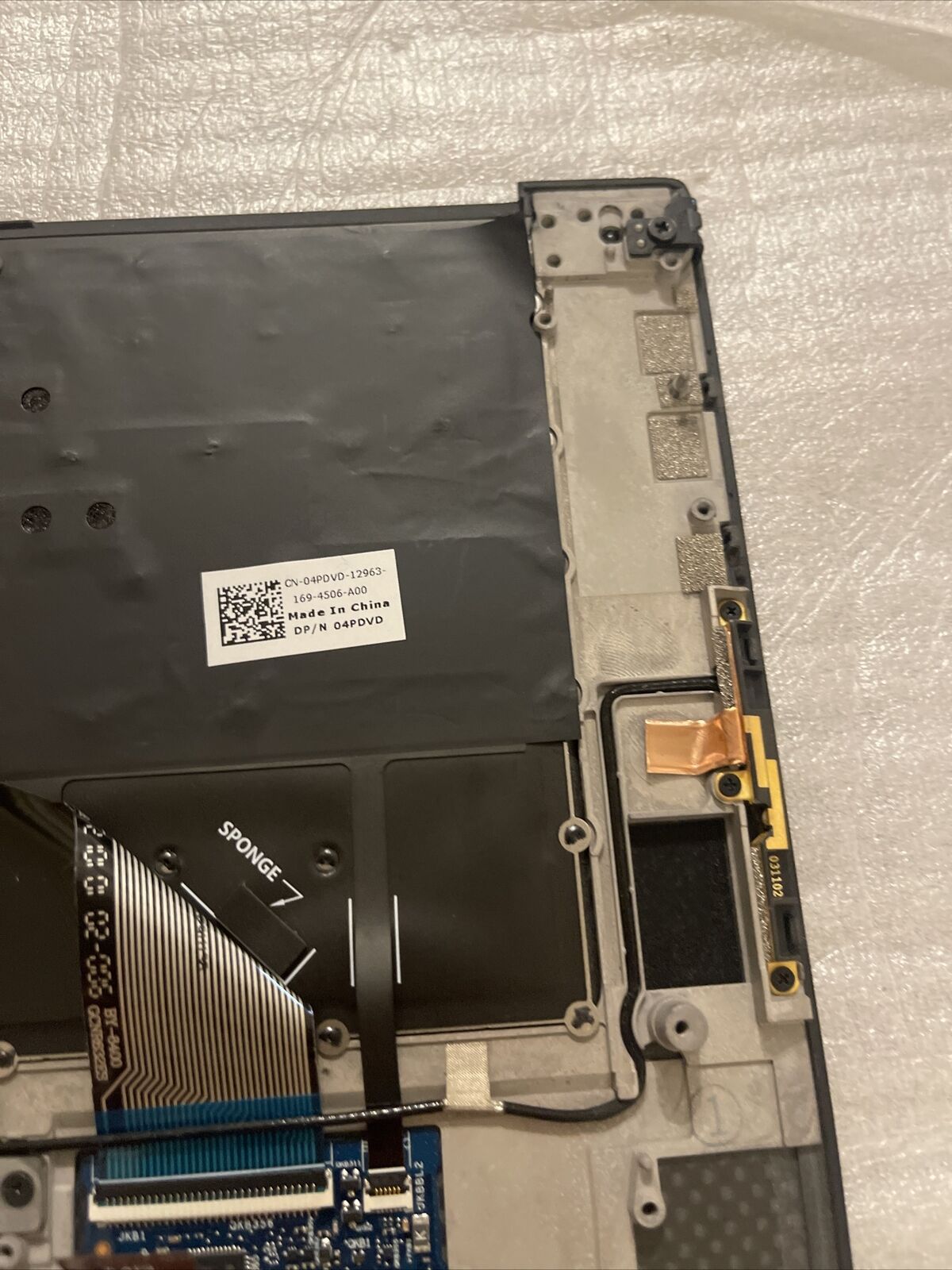French Dell OEM XPS 9500 Touchpad Palmrest french Keyboard  6JV4G 06JV4G 18 P3