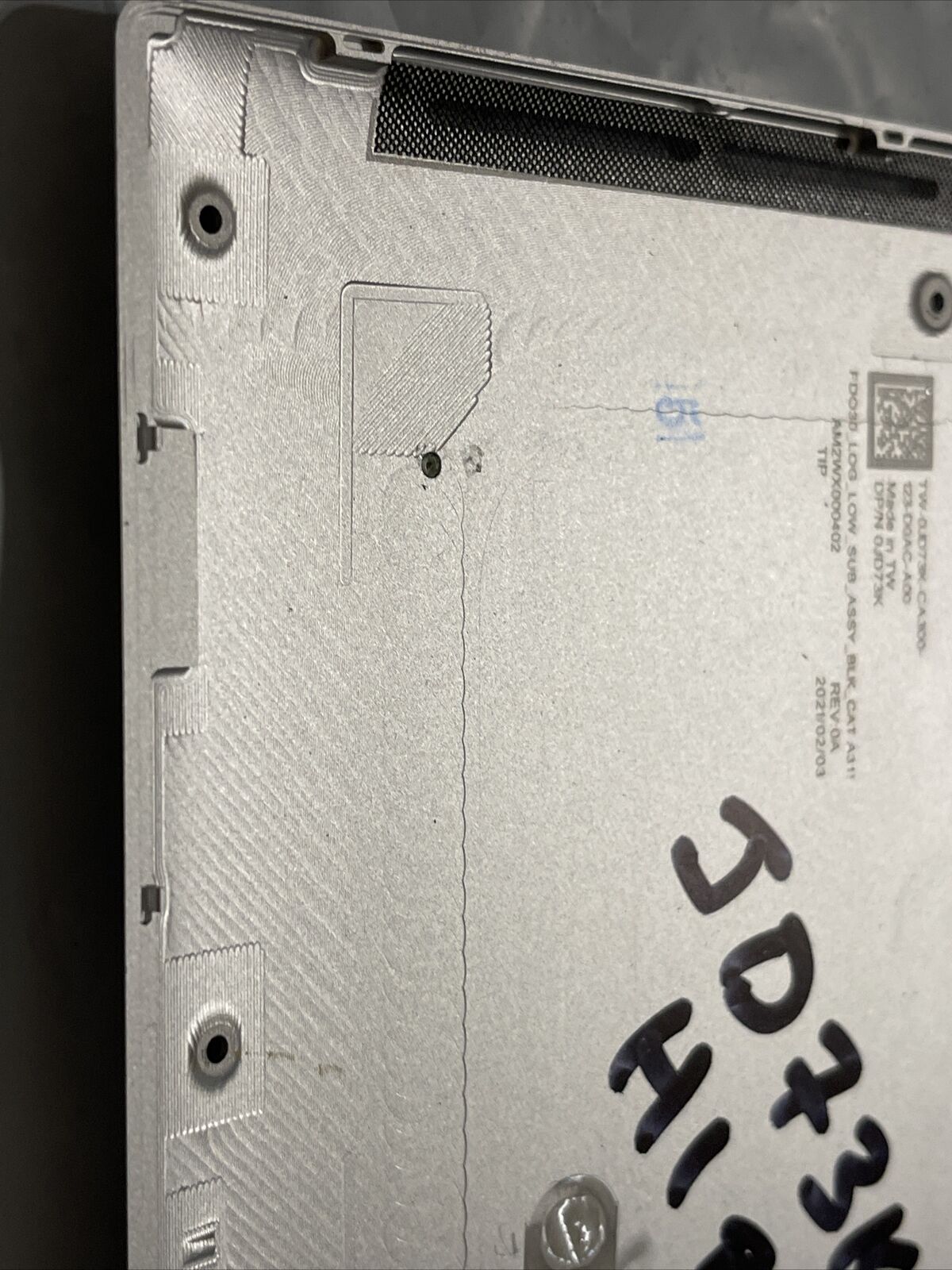 GENUINE Dell XPS 13 9310 2-in-1 Bottom Base Metal Cover JD73K 0JD73K 