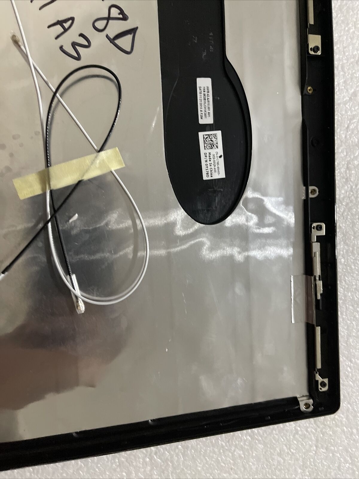 New Dell OEM Inspiron 1318 LCD Back Cover Lid  Hinges Blue F205H Y178D H1 A3