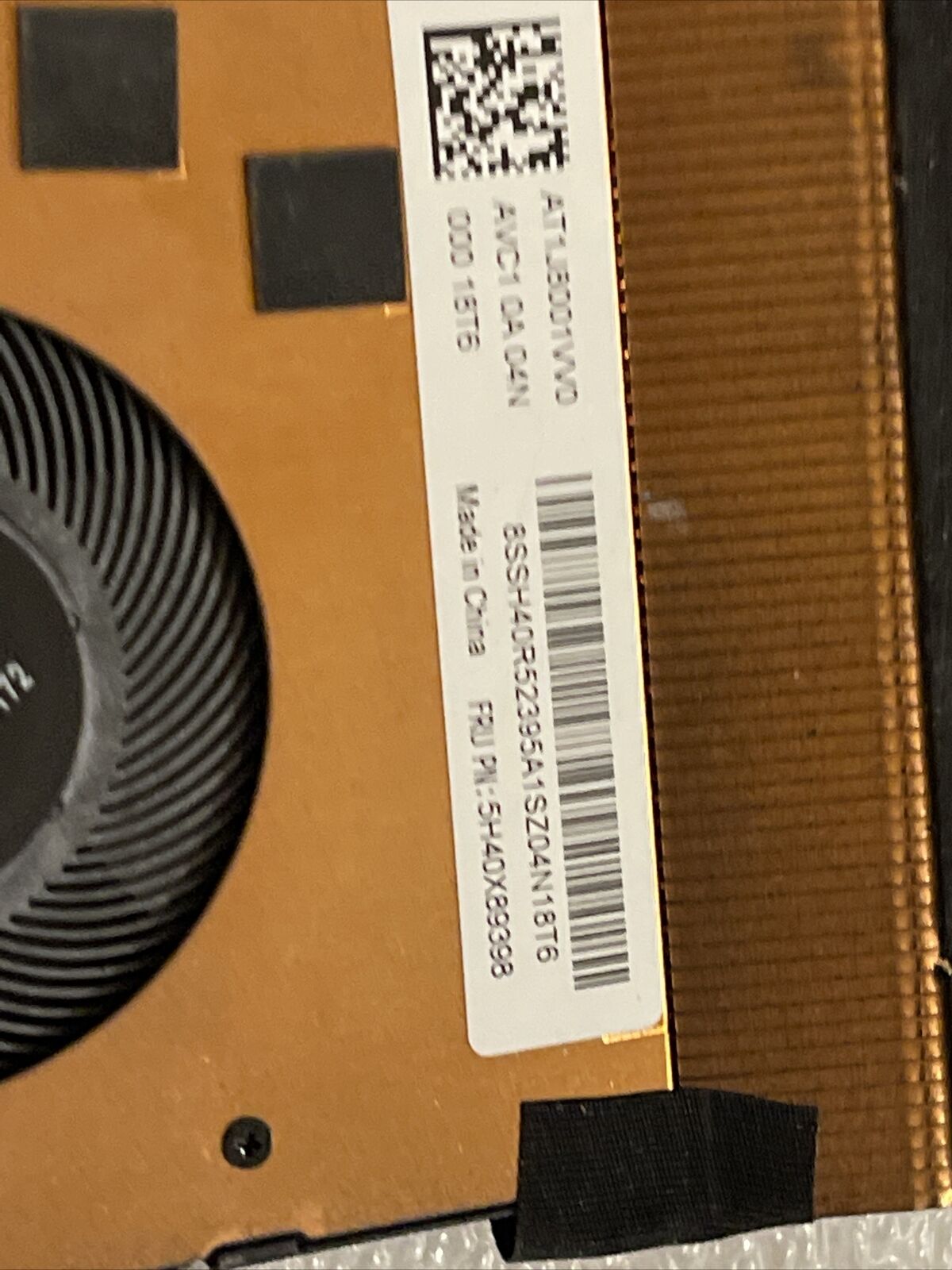 Genuine Lenovo ThinkPad X13 Thermal Heatsink Fan 5H40X89398 H1