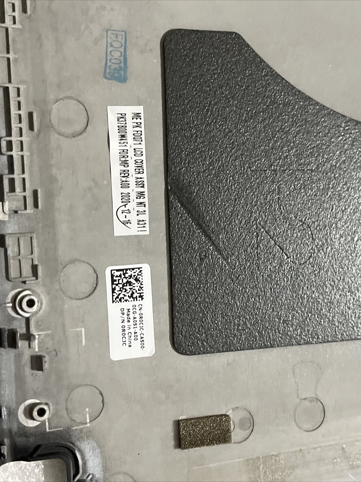 Oem Dell Alienware M17 R3 LCD Back Cover 17.3 White 0R0CJC R0CJC H1 Q1