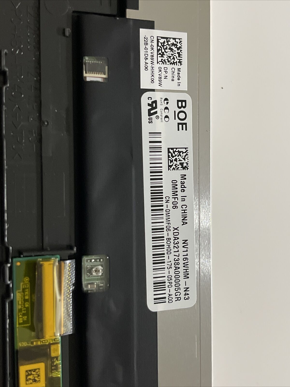 Dell Latitude 3120 11.6" 2in 1 Touchscreen 30Pin LCD KV89W KY8GR MMF06 PKS1