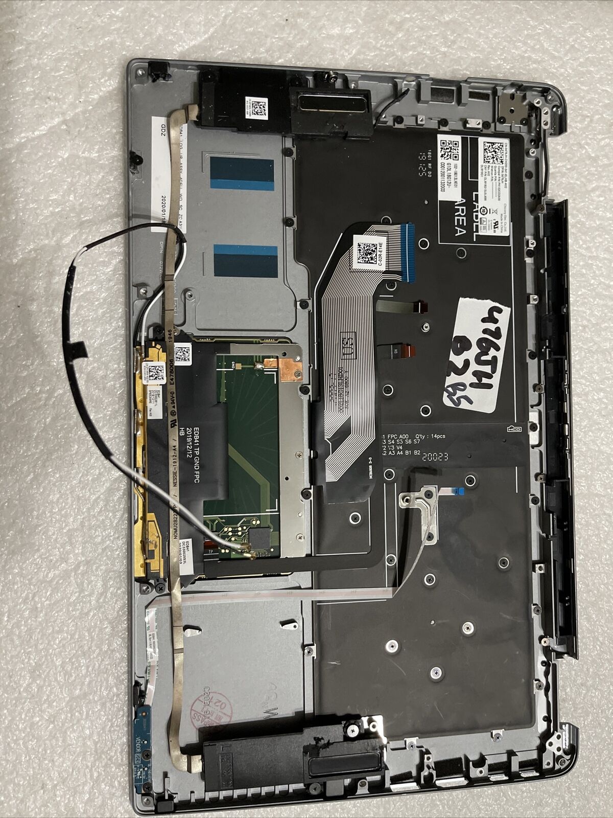 Dell Latitide 7400 2-in-1 Laptop Palmrest US Backlit Keyboard Extras 476JH B2 B5
