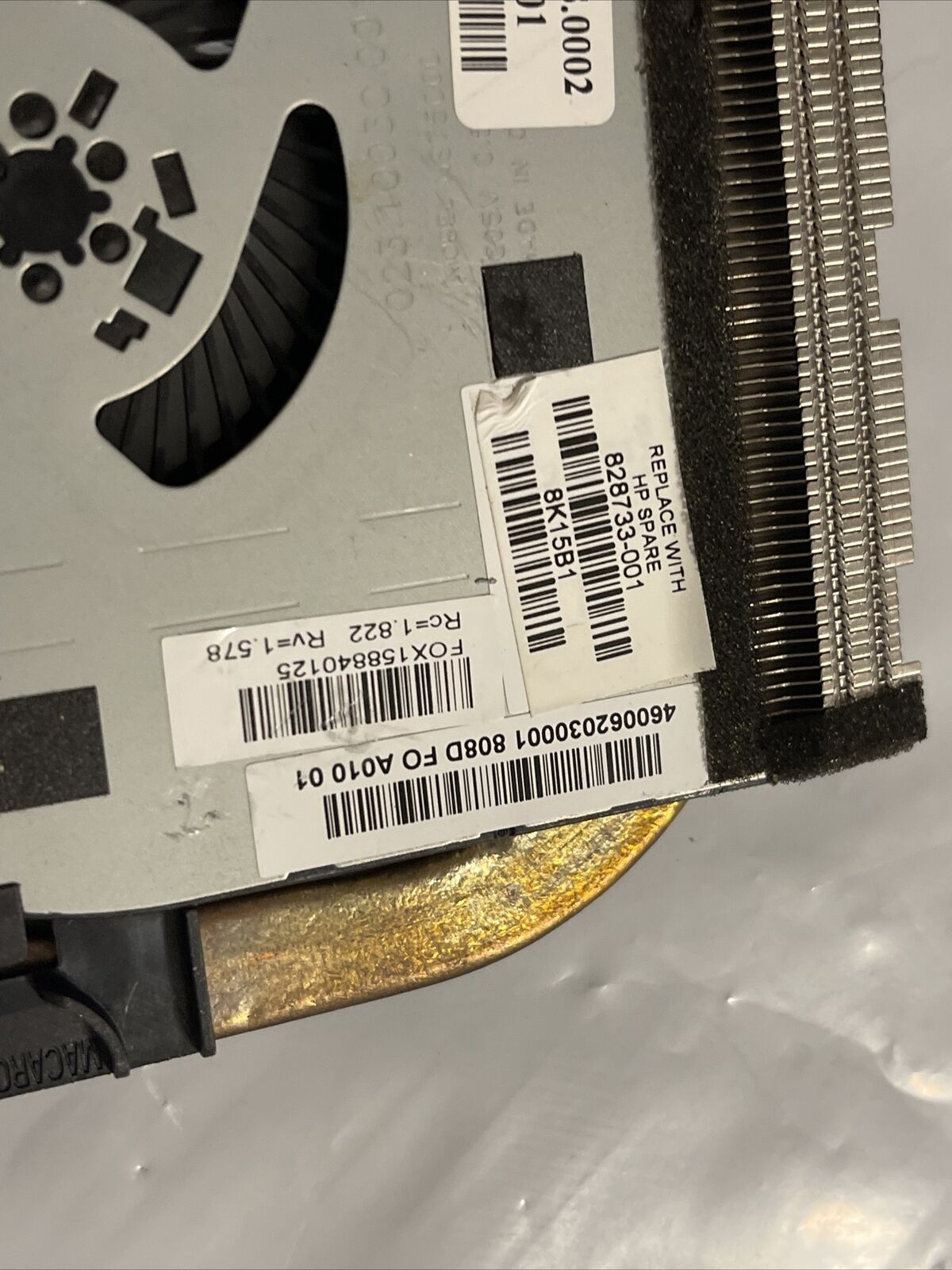 HP ENVY X360 15-W103NA Notebook Fan Heatsink  828733-001 8K15B1 828841-001 ata