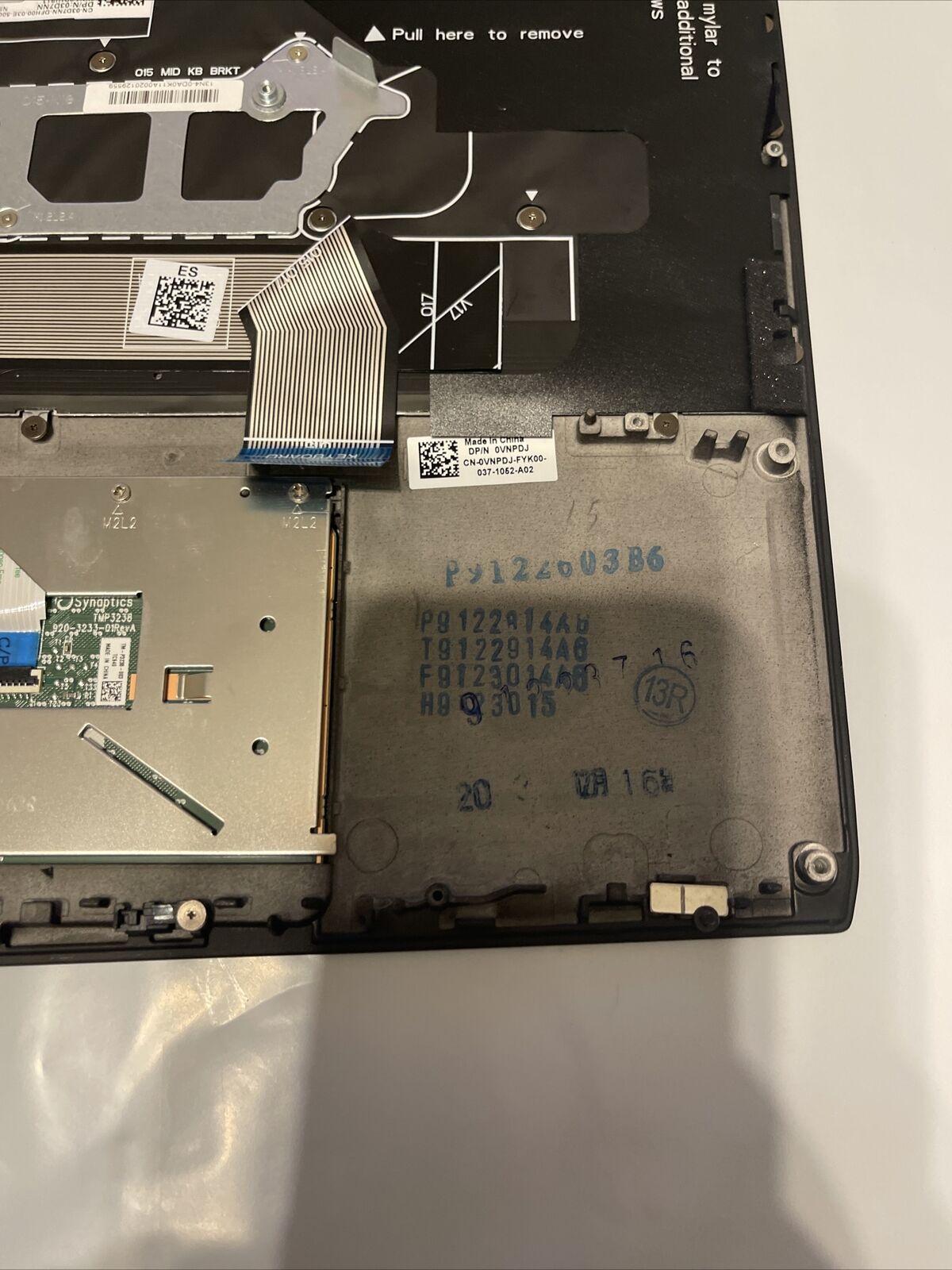 Genuine Dell Alienware M15 15.6" Laptop Palmrest Touchpad Keyboard VNPDJ  P4