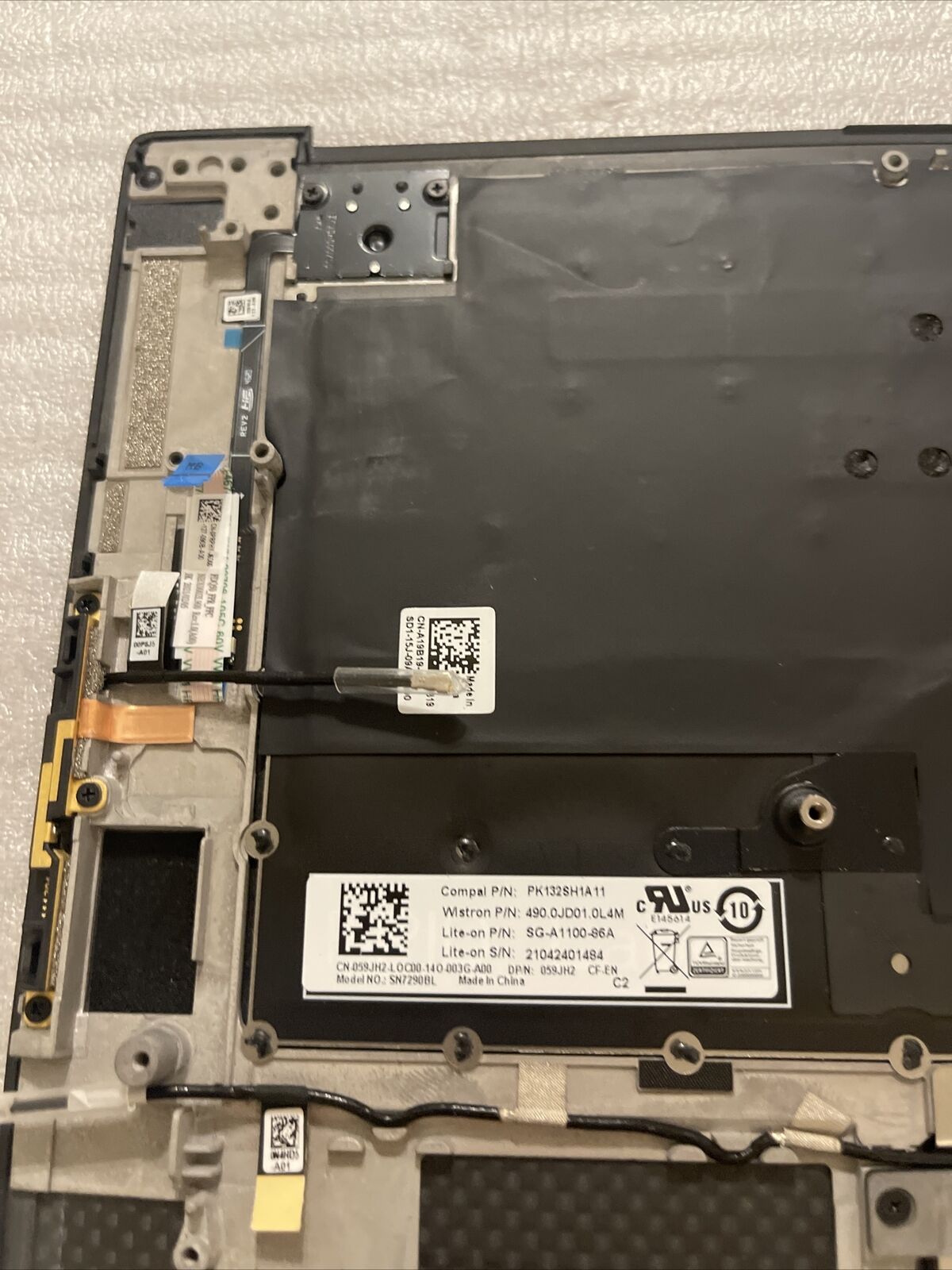 French Dell OEM XPS 9500 Touchpad Palmrest french Keyboard  6JV4G 06JV4G 18 P3