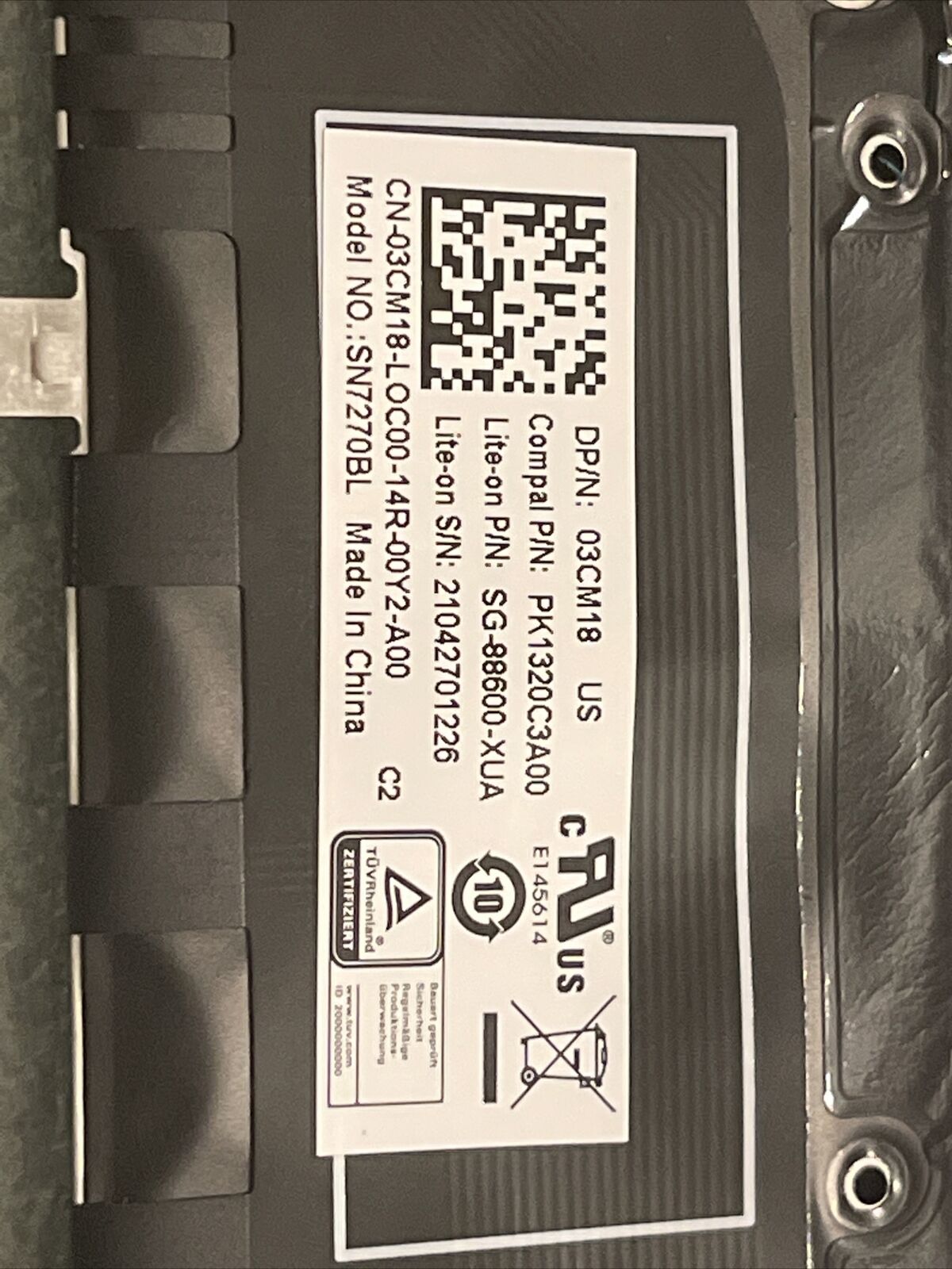 Genuine Dell XPS 13 9370 9380 7390 Black US Backlit Keyboard 3CM18 03CM18 HP AT