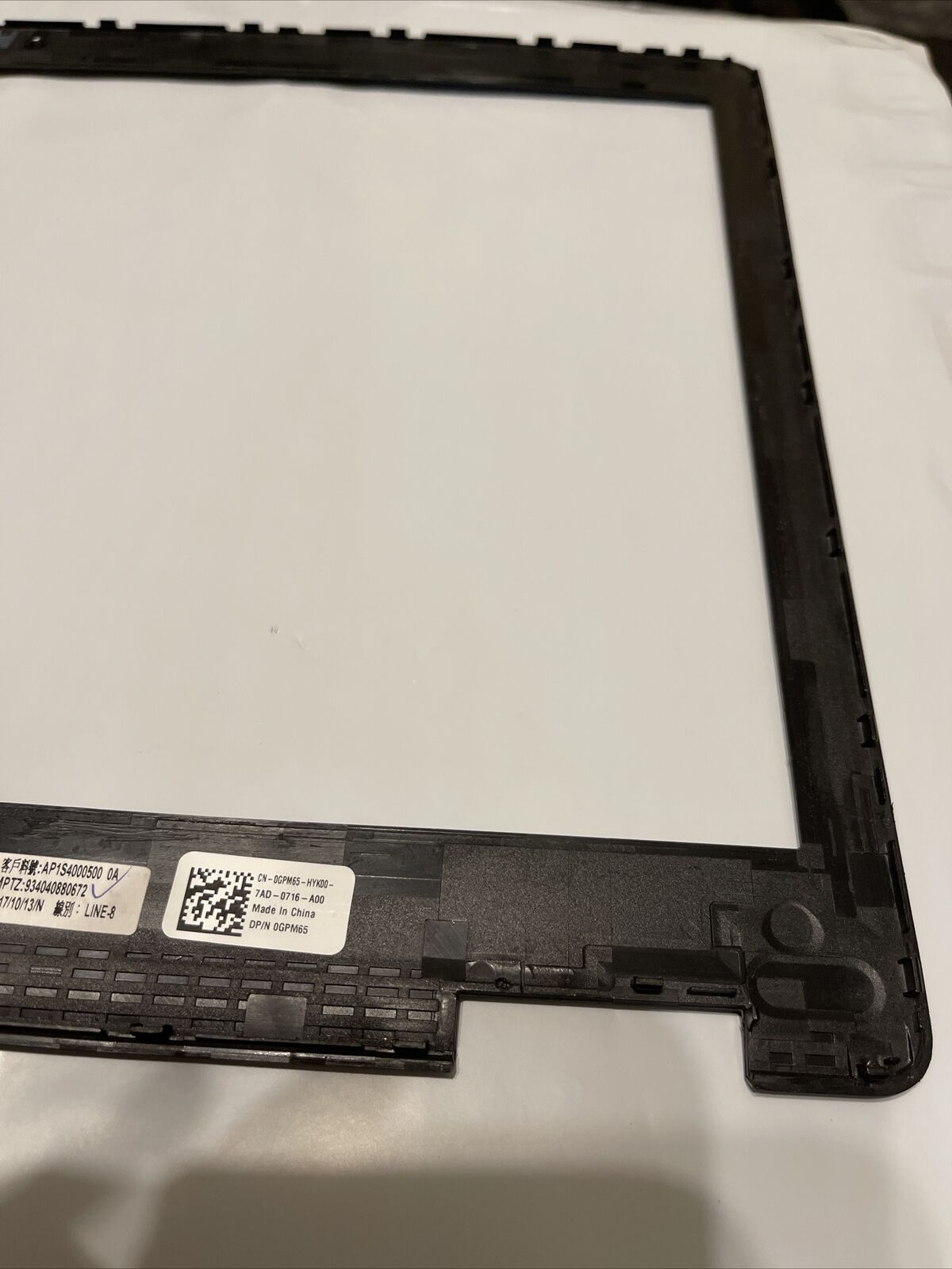 Dell Precision 3520 Laptop LCD Bezel GPM65 webcam Port Black LED N1