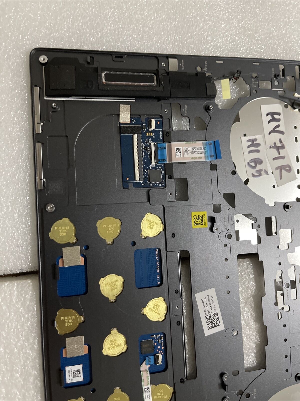 Genuine Dell XPS 13 9320 Palmrest Touchpad Black HY71R 0HY71R H1 B5