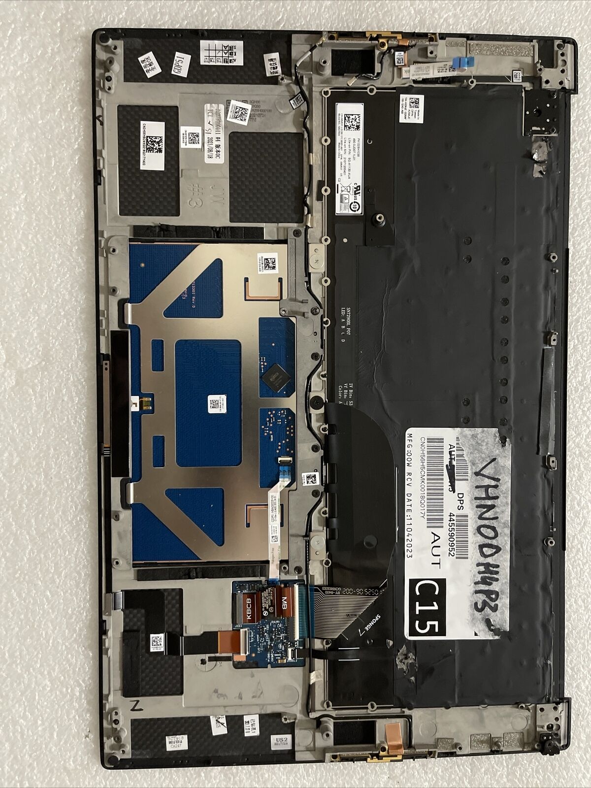 Dell XPS 9530 Laptop Palmrest Touchpad US Backlit  Keyboard VHN0D H4P3 Grade A