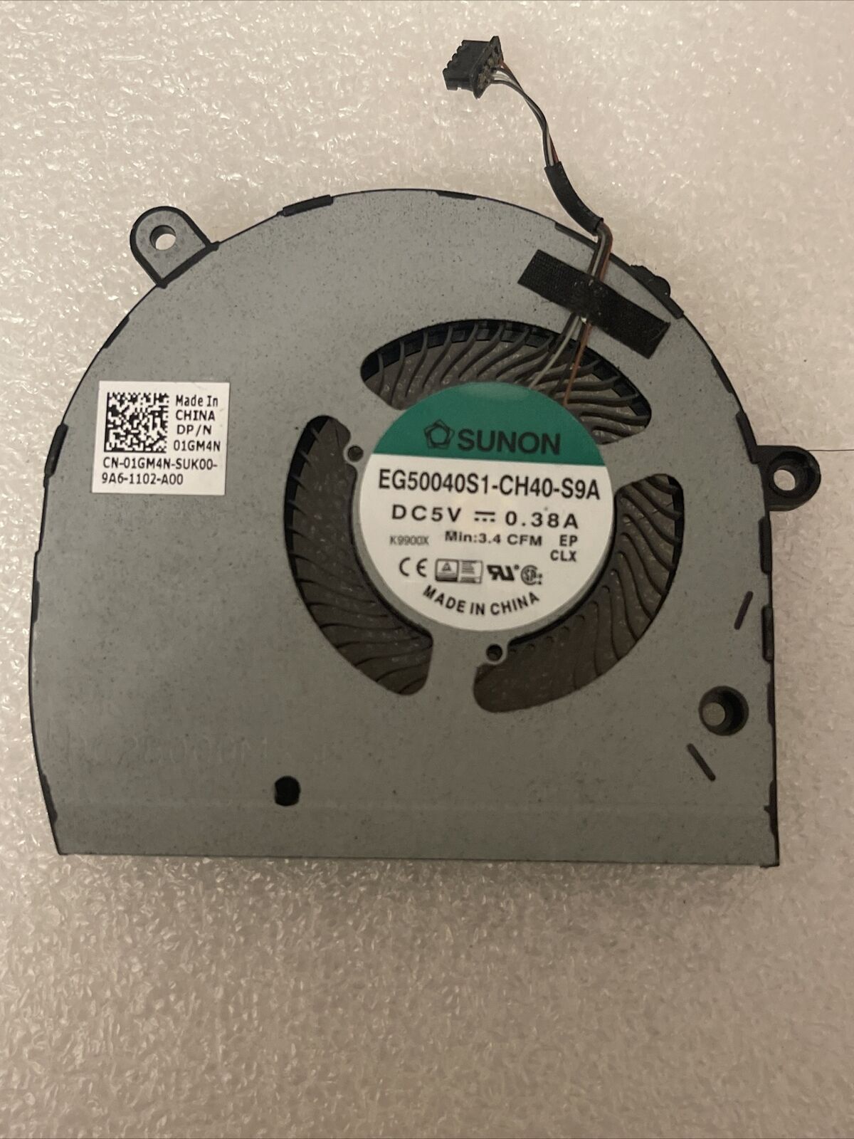 Genuine Dell Latitude 5500 Precision 3540 CPU Laptop Cooling Fan 1GM4N 01GM4N P7