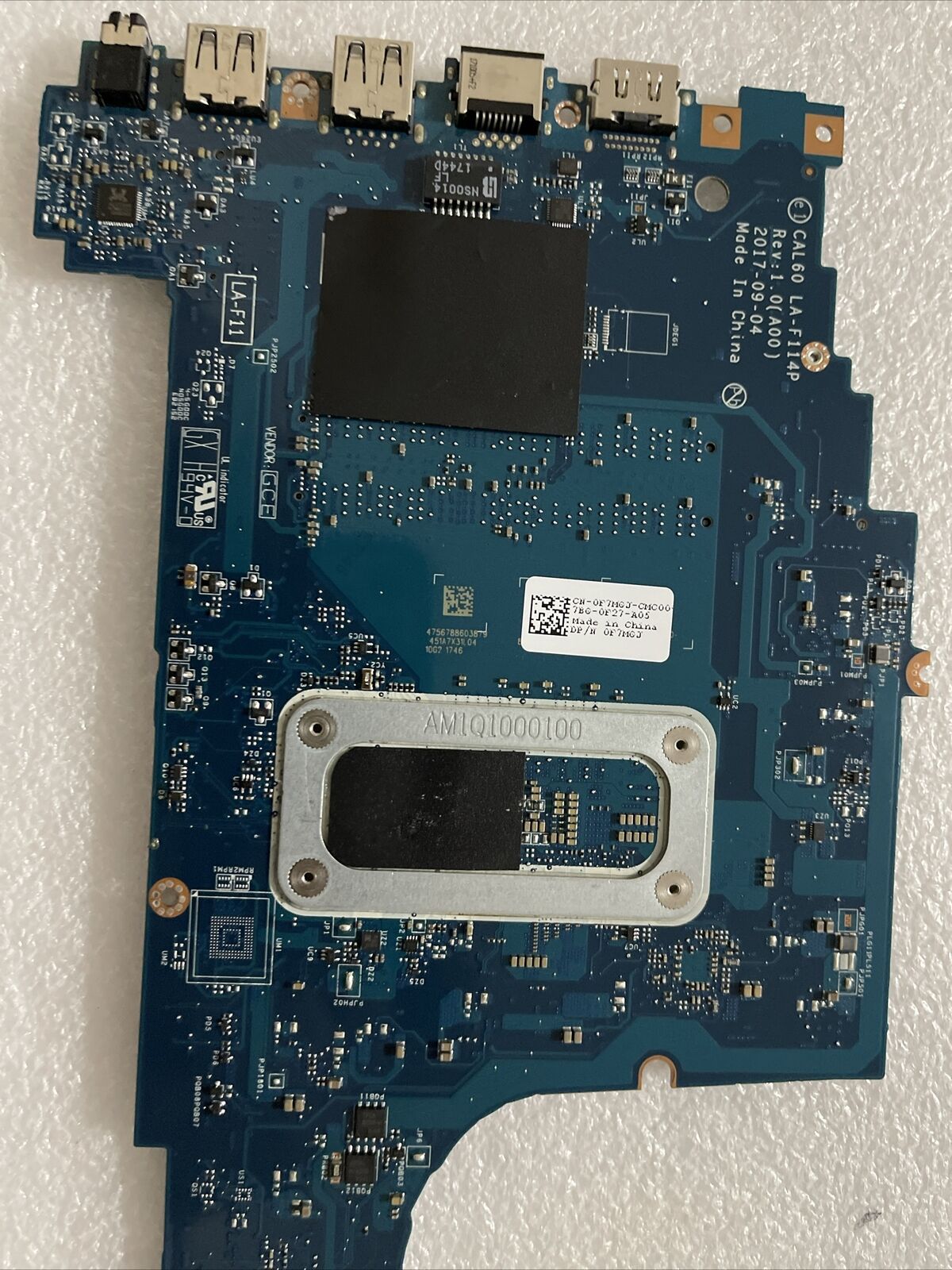 Genuine Dell Inspiron 15.6" 15-5570 Intel i5-8250U 1.6GHz Motherboard F7MGJ B6