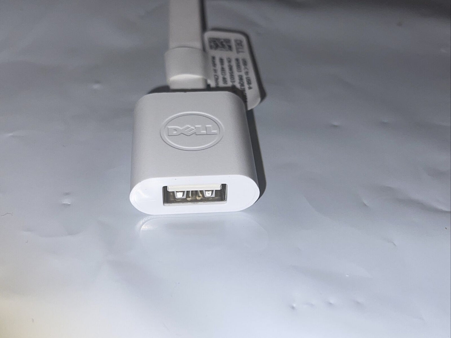 Oem Genuine Dell Adapter USB-C to USB-A 3.0  White Cable DBQBJBC054 W56D3 GradeA