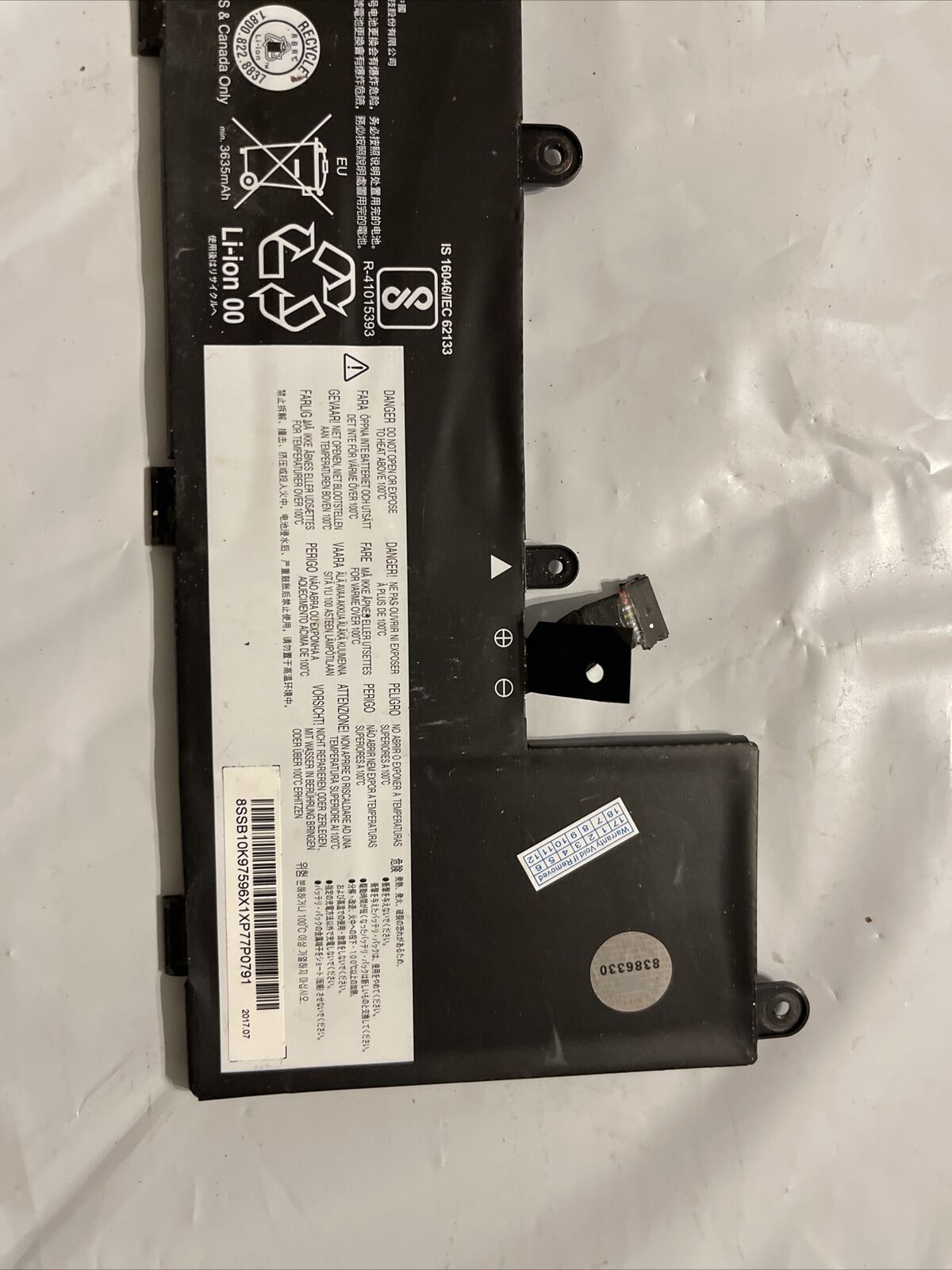 Genuine Lenovo battery ThinkPad Yoga 11.25V 42Wh 01AV443 SB10K97596 ata X7
