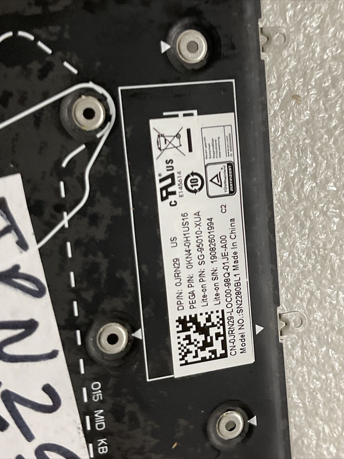 DELL  G7 7590 G5 5590 Four Zone RGB Backlit Keyboard JRN29 H1 K5 Missing key
