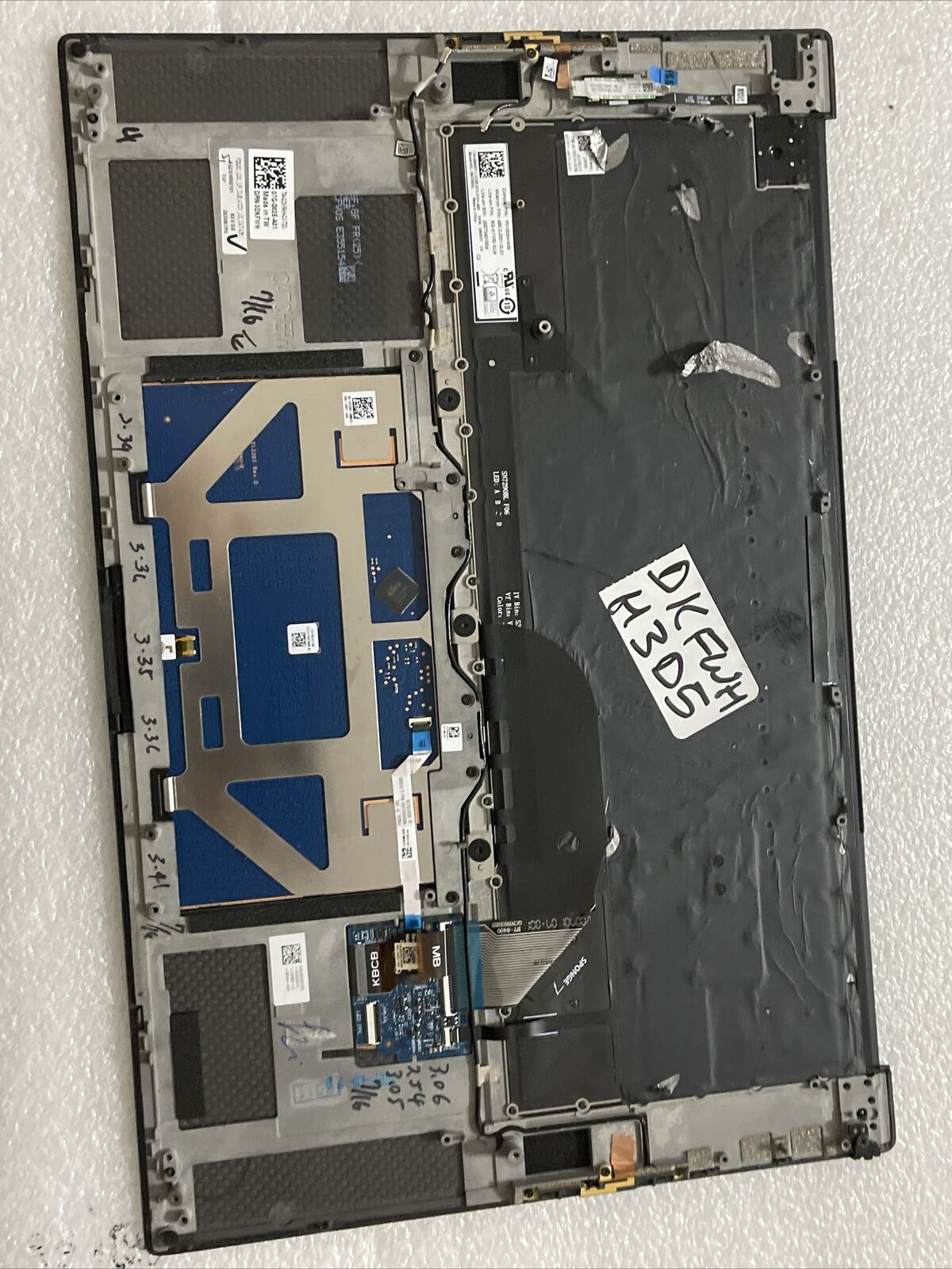 OEM DELL XPS 9500 Palmrest Touchpad FPR US Backlit Keyboard DKFWH 0DKFWH H3 D5