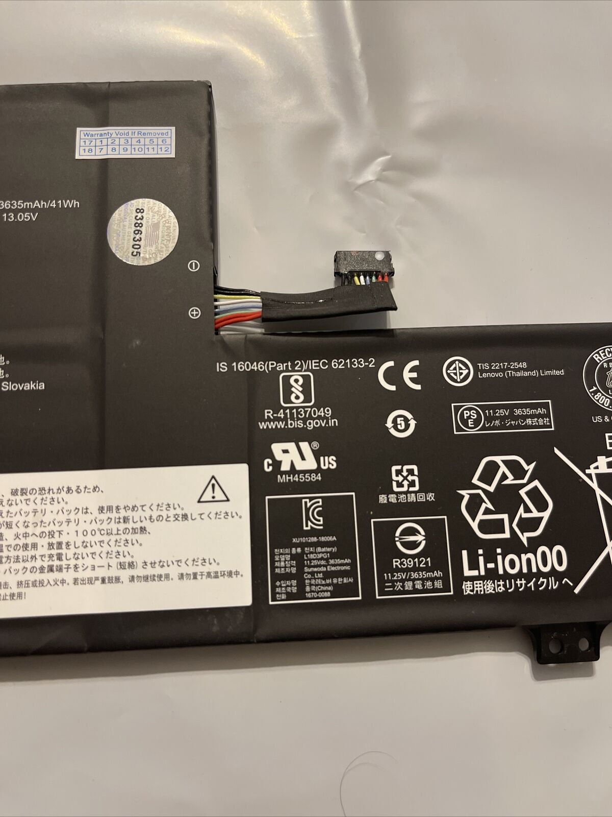 Lenovo Battery 11.25V 3735Mah 42Wh Ideapad Flex: L18D3PG1 SB10W67359 ata X7