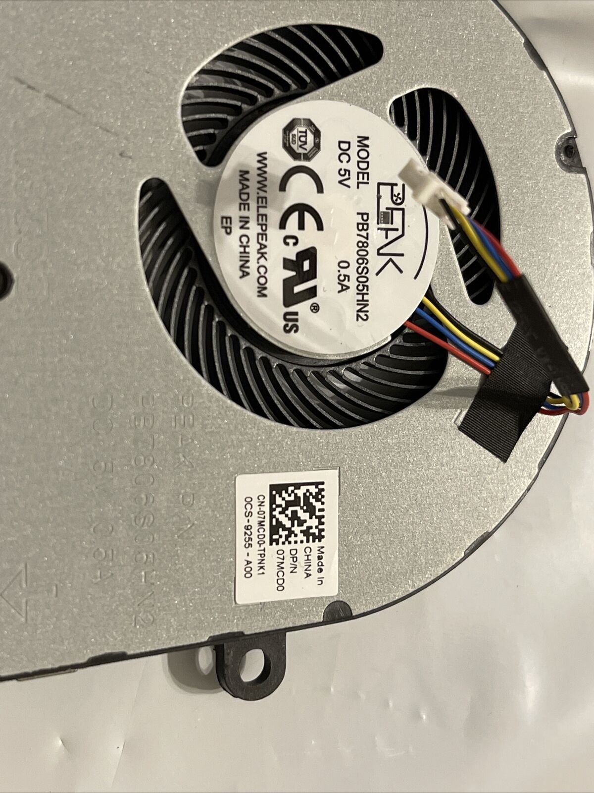 Genuine Dell Inspiron 15  5570 5575 I5575 5593 CPU cool fan 7MCD0 07MCD0 P3