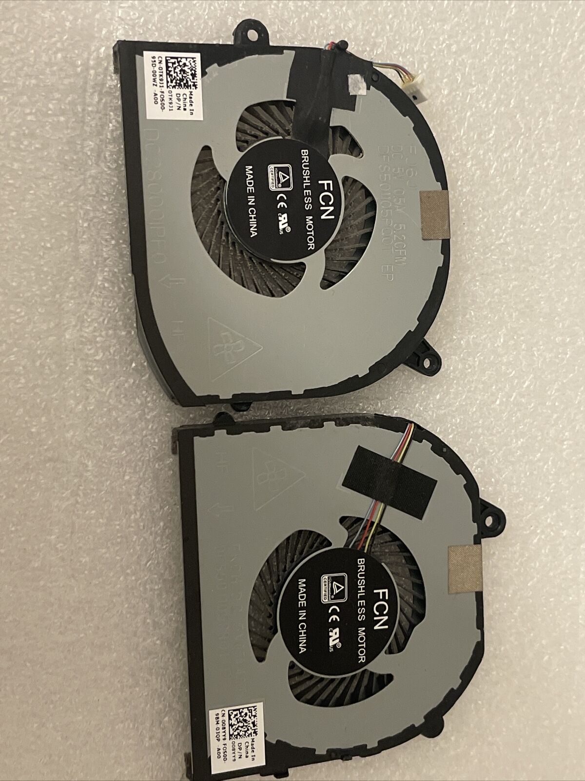 Dell XPS 15 7590 9570 Precision 5540 CPU & GPU Cooling Fans 008YY9 0TK9J1