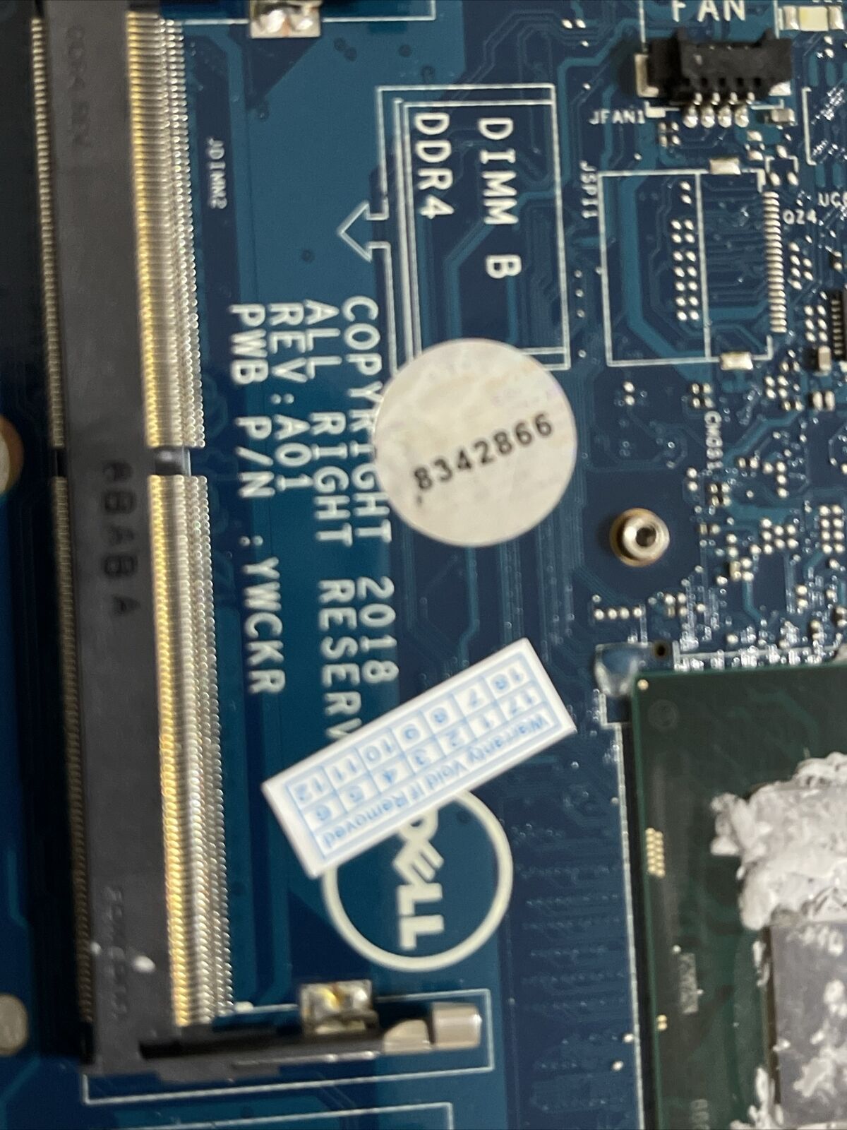 Genuine Dell Latitude 7490 I5-8350U Laptop Motherboard LA-F322P 0KGYDF KGYDF B7