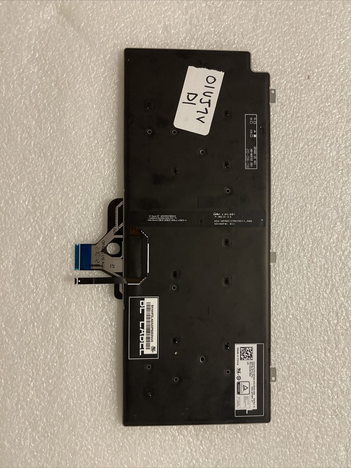 OEM Genuine Dell Latitude 7310 Backlit Laptop Keyboard US-ENG 1VJ7V 01VJ7V B1