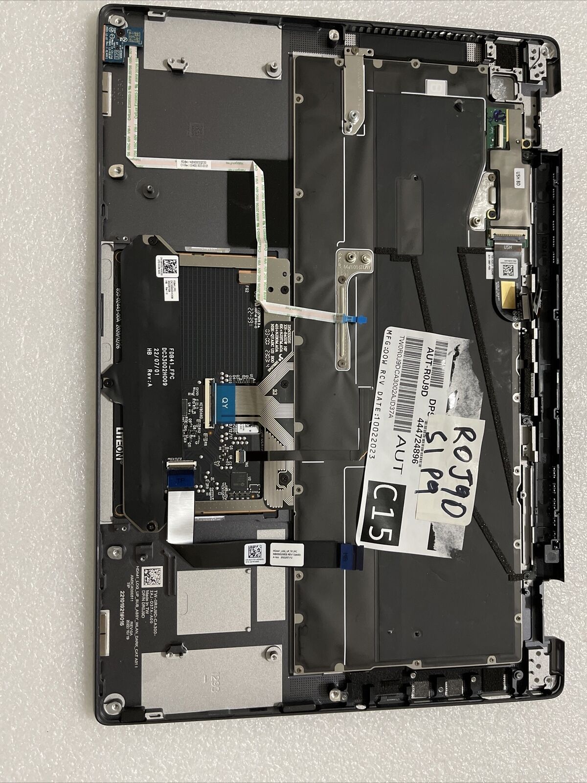 Dell Latitude 9430/2-in-1 Palmrest Touch US Eng Laptop keyboard YF2N3 R0J9D S1P9