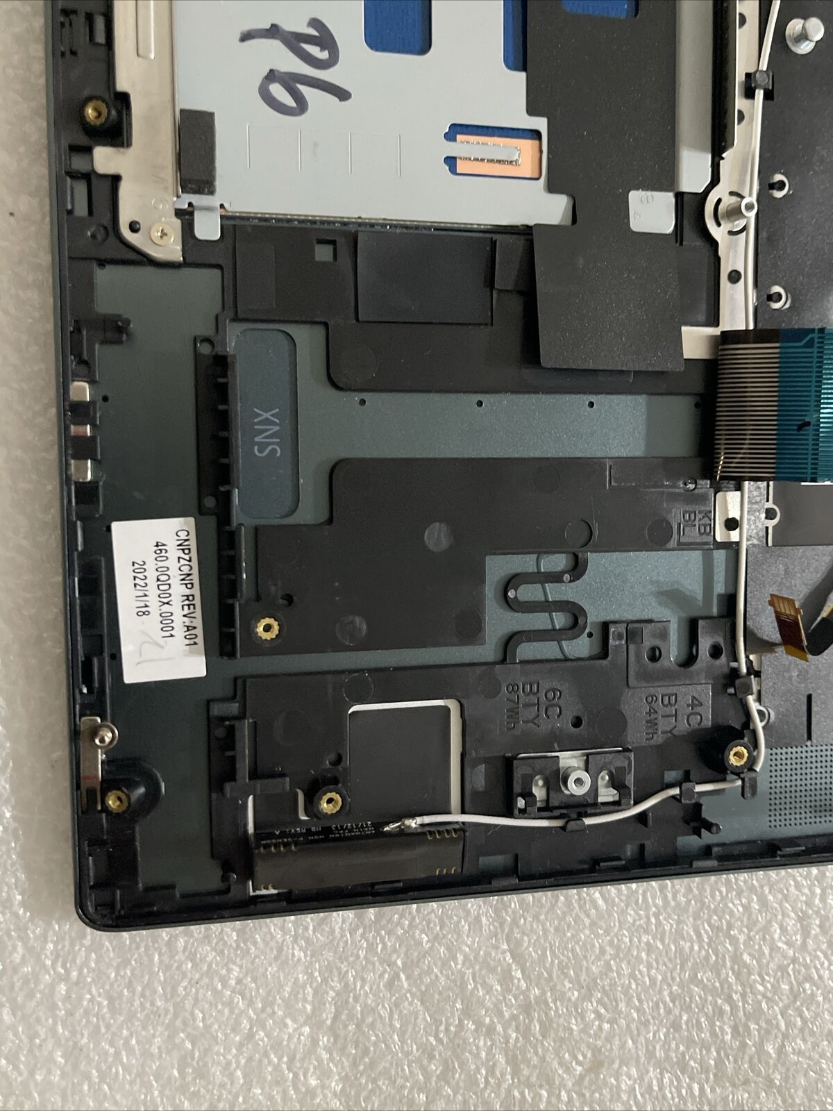 DELL INSPIRON 7620 2-IN-1 PALMREST BACKLIT KEYBOARD TOUCHPAD 0HH9P4 HH9P4 LA P6
