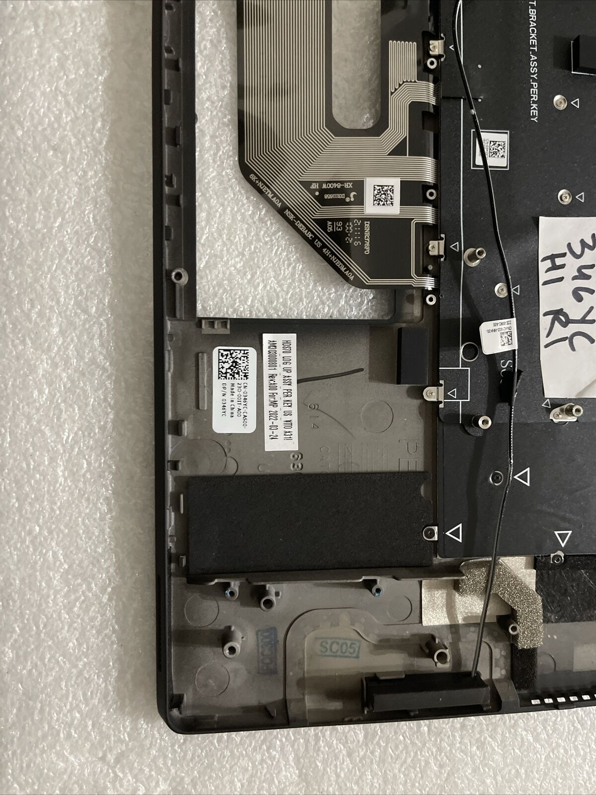 New Dell Alienware X17 R2 Laptop Palmrest US Keyboard  AM303000801 346YC H1 R1T1
