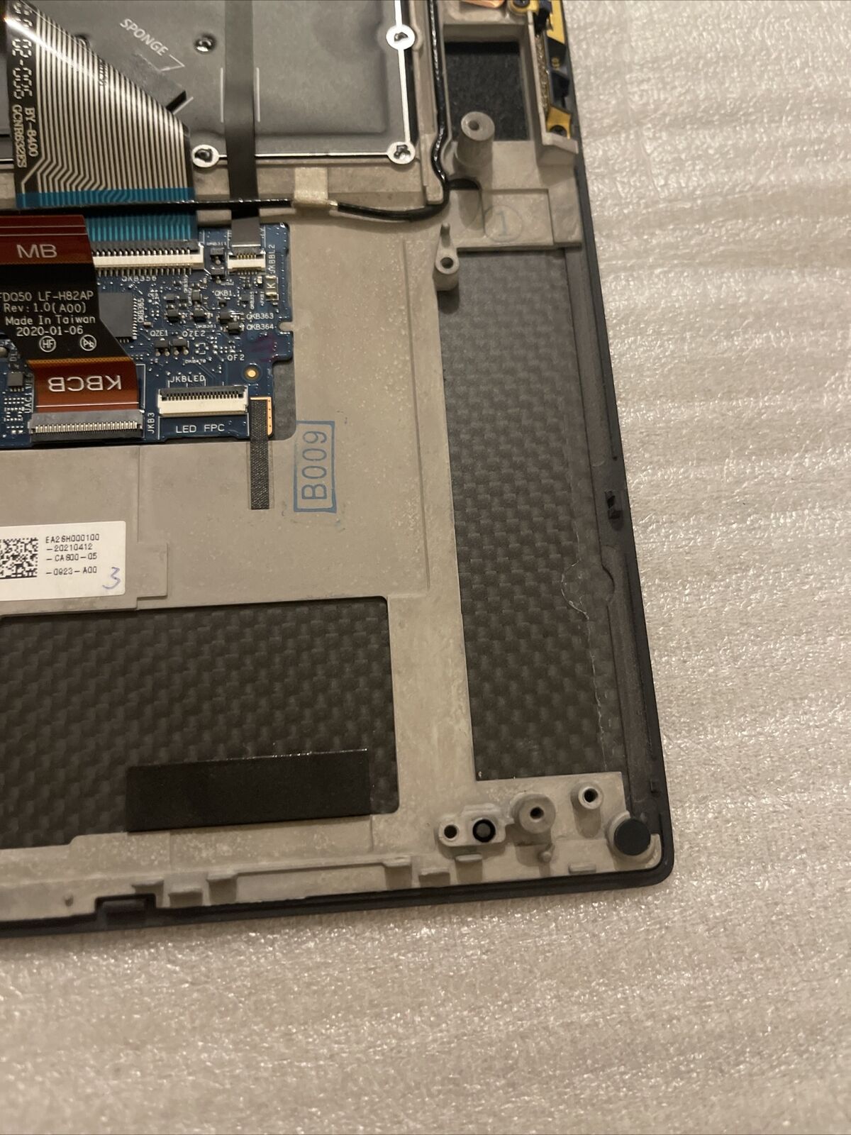 French Dell OEM XPS 9500 Touchpad Palmrest french Keyboard  6JV4G 06JV4G 18 P3