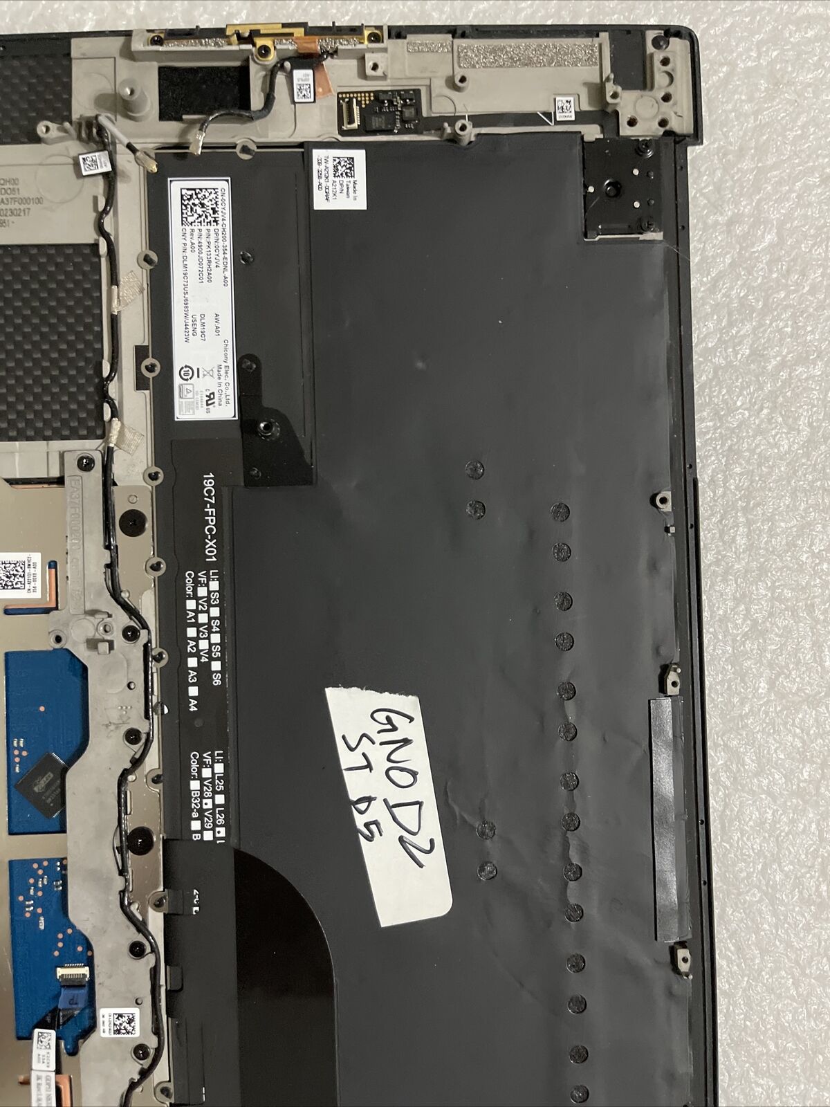 Dell Precsion 5570 Palmrest Touchpad US Backlt English Keyboard CYJV4 GN0D2 STD5