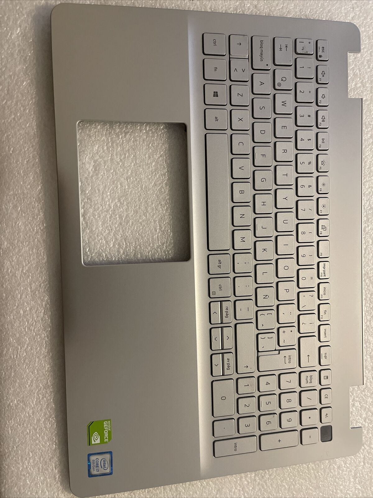 Dell Inspiron 15 5584 Laptop Palmrest Spanish Backlit Keyboard D27G0 DFX5J S2 P5