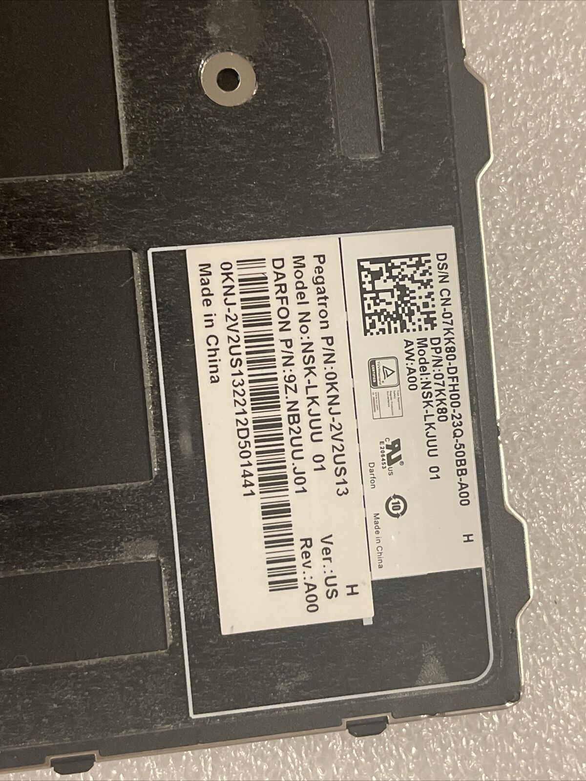 Genuine DELL  Rugged 7330 5430 US English Non Backlit Keyboard 0KNJ 7KK80 07KK80