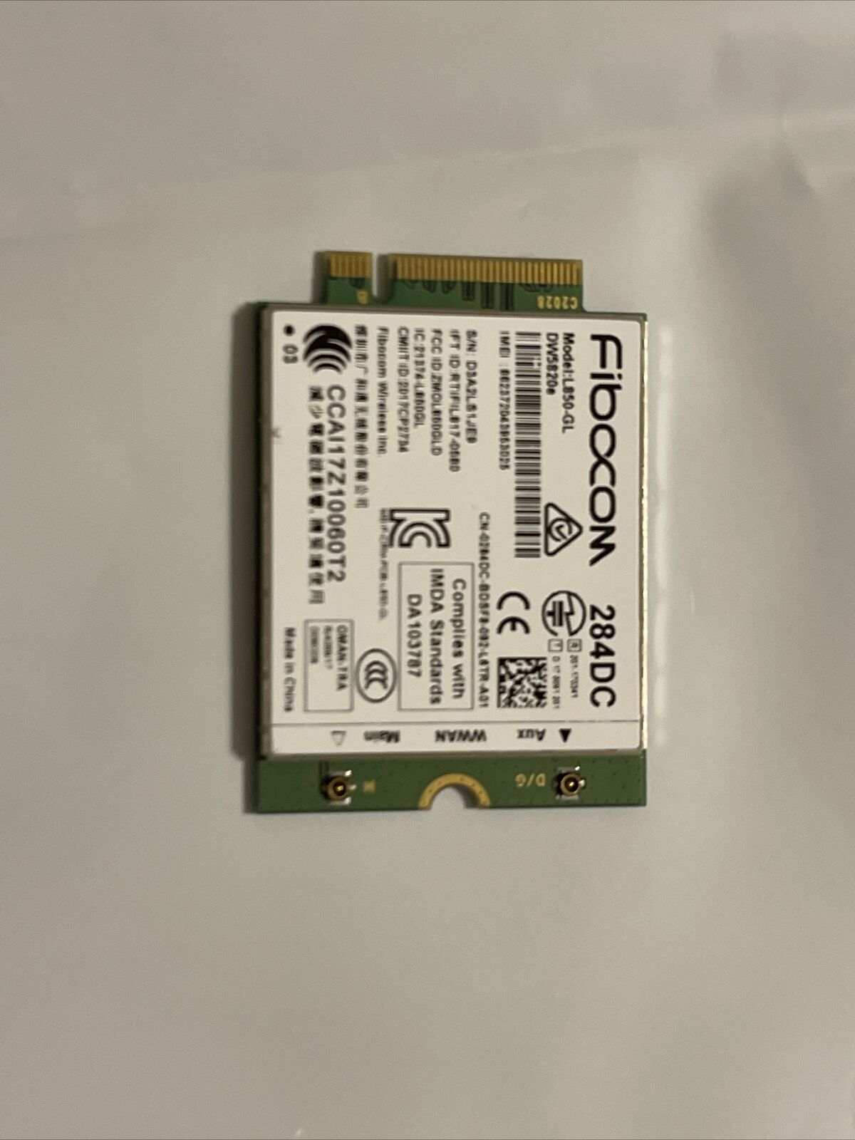Fibocom L850-GL LTE/WCDMA 4G WWAN Card Module A02 DW5820e 284DC