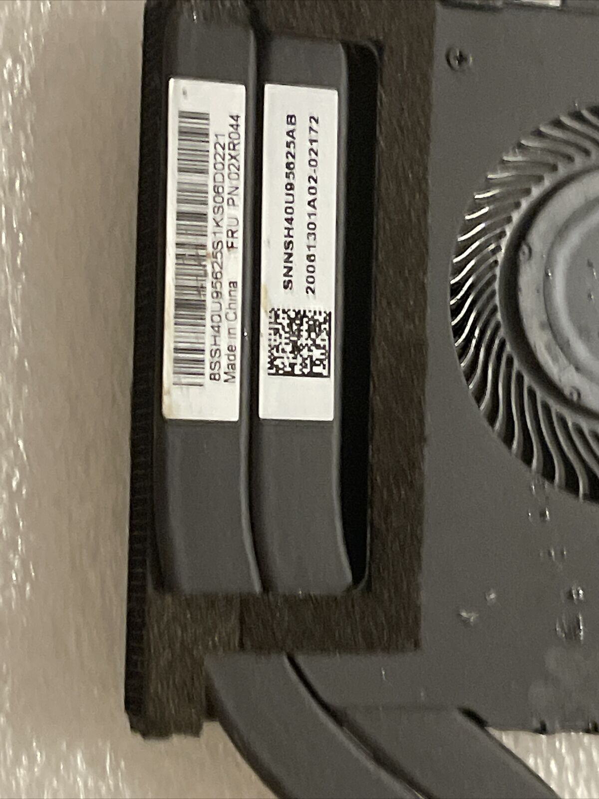 Genuine Lenovo Thinkpad P1 Gen 2 X1 Extreme 2nd Gen Fan and Heatsink 02XR044