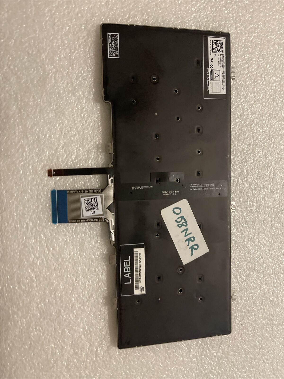 OEM Genuine Dell Backlit Laptop Brazil Backlit Keyboard 58NRR 058NRR H1 B1