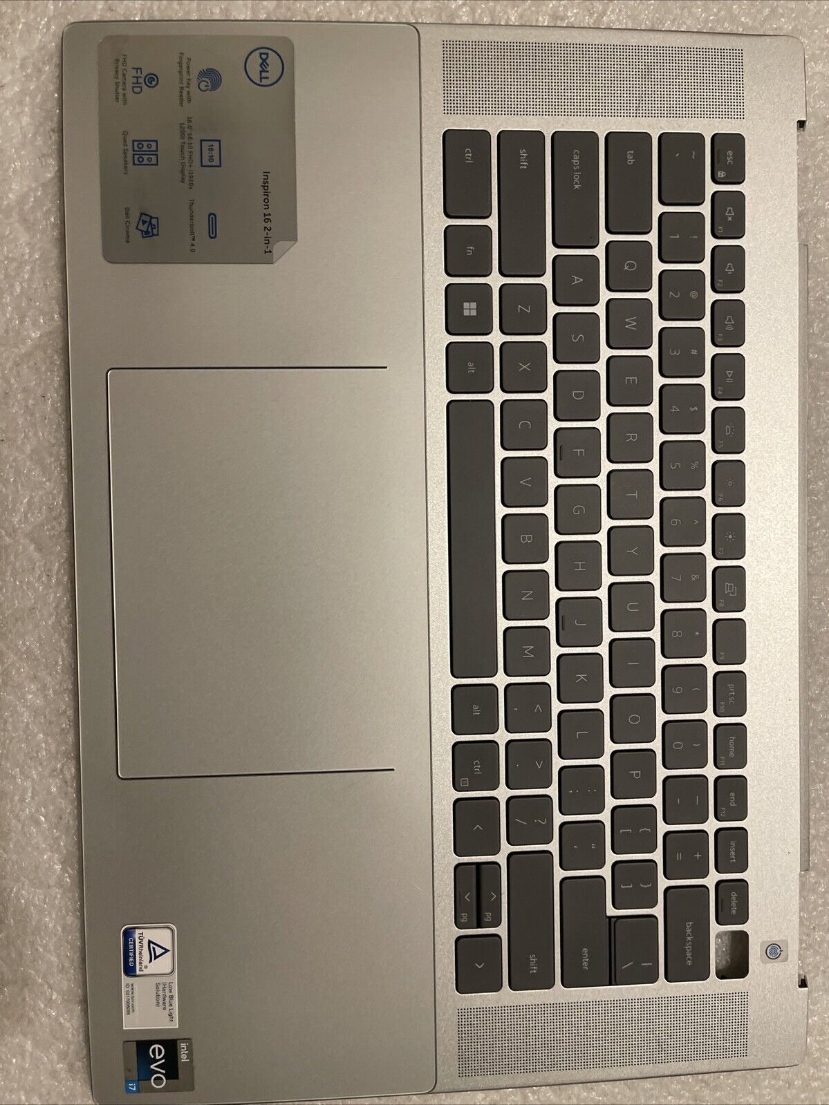 Dell Inspiron 16 7620 2in1 Palmrest US Eng Keyboard Silver 1xy4n MN1PK GM P1