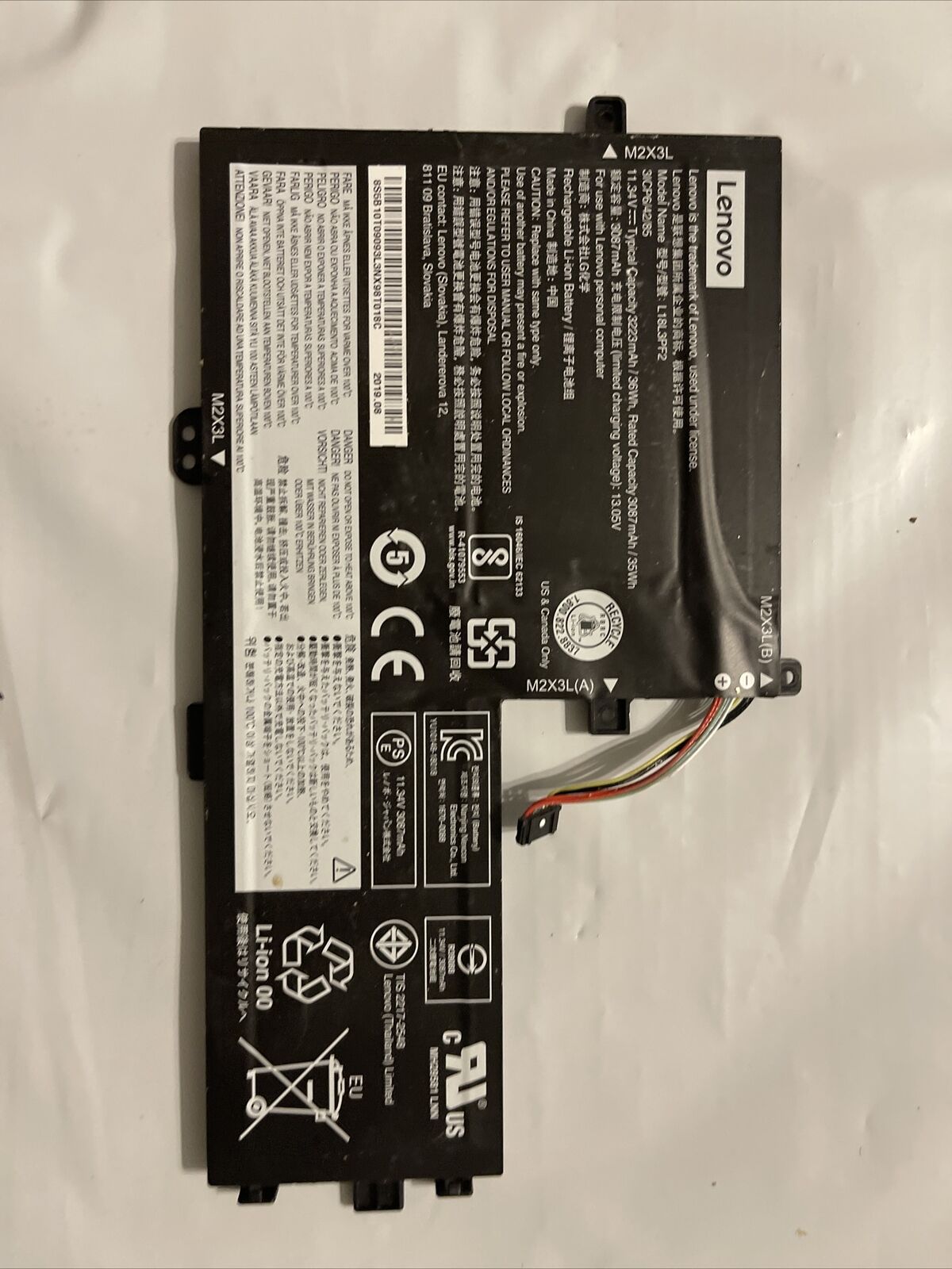 OEM LENOVO IDEAPAD BATTERY 11.34V 6WH S340-15IIL 81W 5B10T09093 L18L3PF2 ata X7 